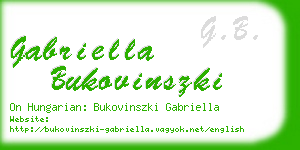 gabriella bukovinszki business card